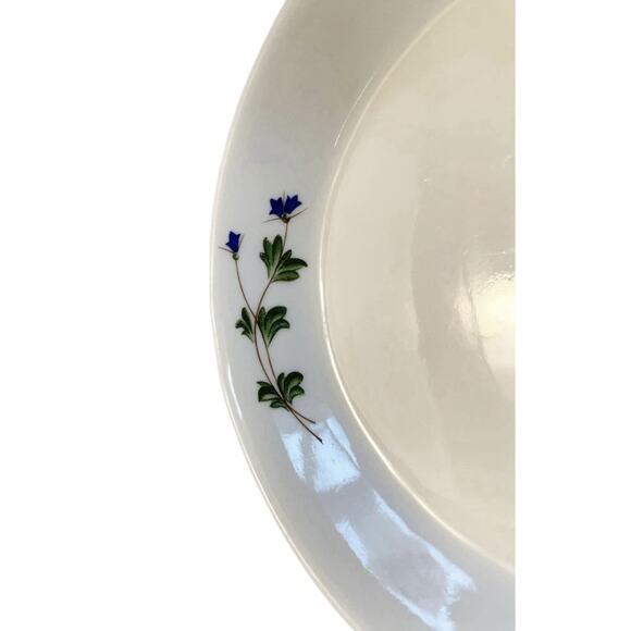 Le Cordone Bleu White Round Ceramic Au Gratin Baking Dish Hand Painted Floral - Picture 4 of 8